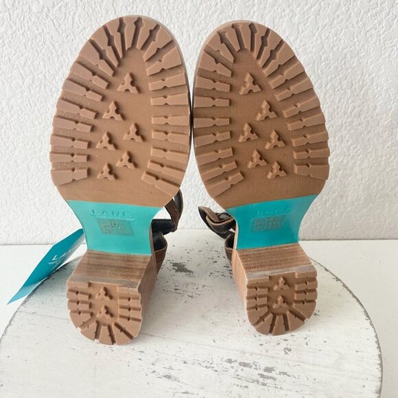 Lane Boots Womens Western Heels 7 Brown Casual Sandals Cowgirl Leather Buckle - Picture 8 of 10